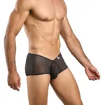 MBL83 Loop Cheeky Trunks Color Black Mesh Size S/M - Image 3