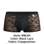 MBL84 Classic Pouch Trunks Color Black Lace Size L/XL - Image 7