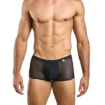 MBL84 Classic Pouch Trunks Color Black Mesh Size L/XL