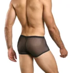 Alternative view of MBL84 Classic Pouch Trunks Color Black Mesh Size L/XL