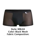 MBL84 Classic Pouch Trunks Color Black Mesh Size S/M - Image 7