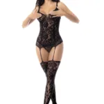1104 Fishnet Bodystocking Color Black Size Only Size - Image 3