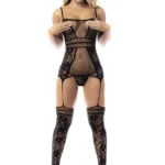 1105 Fishnet Bodystocking Color Black Size Only Size - Image 5