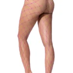 Alternative view of 1106 Fence Net Pantyhose Color Neon Pink Size Only Size