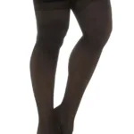 1109 Sheer Thigh High Stockings Color Black Size Only Size