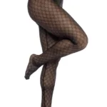 Alternative view of 1111 Diamond Mesh Pantyhose Color Black Size L/XL