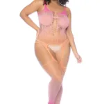 1125X Floral Ombre Bodystocking Color Sunset Size Only Size