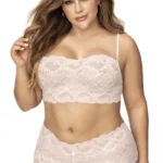 206X Panty and Top Lace Set Color Ivory Size 1-2XL