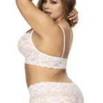 Alternative view of 206X Panty and Top Lace Set Color White Size 1-2XL