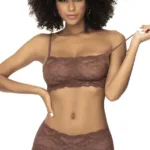 206 Panty and Top Lace Set Color Cocoa Size M