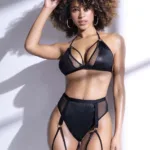 Alternative view of 2709 Two Piece Set Color Black Size L/XL