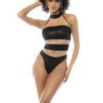 2744 Kiki Bodysuit Color Nude-Black Size L - Image 3