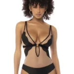 2746 Fleur Bodysuit Color Nude-Black Size L