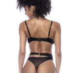 2767 Three Piece Set Color Wet Look Black Size S/M - Image 7