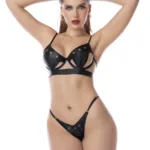 2817 Two Piece Set Color Black Size L/XL