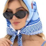 Alternative view of 47018 All Ways Scarf Color Santorini Blue Size Only Size