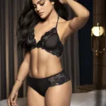 7434 Babydoll and Two Piece Set Color Black Size M/L