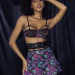 7496 Babydoll Three Piece Set Color Dream Flower Print Size S/M - Image 4