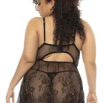 Alternative view of 7550X Selma Babydoll Plus Color Black Size 1-2XL