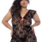 7556X Babydoll Color Black Size 1-2XL