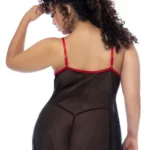 7560X Babydoll Color Black-Red Size 3-4XL - Image 5