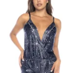 Alternative view of 7587 Sleep Romper Color Sapphire Blue Prints Size L