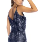 7587 Sleep Romper Color Sapphire Blue Prints Size XL - Image 3