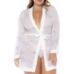 Alternative view of 7611X Robe Color White Size 1-2XL