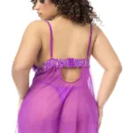 7614X Babydoll with matching Panty Color Azalea Size 1-2XL - Image 5