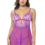 7614 Babydoll with matching Panty Color Azalea Size L/XL - Image 6