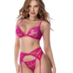 80008 Three Piece Set Color Cherry Veil Size L/XL