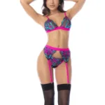 80012 Three Piece Set Color Midnight Garden Size L/XL