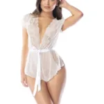 80017 Romper Color White Size L/XL
