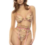 8822 Winona Three Piece Set Color Pink Garden Size L