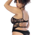 Alternative view of 8881X Bodysuit Color Black Size 1-2XL