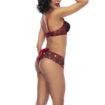 Alternative view of 8898 Three Piece Set Color Black-Red Size XL