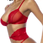 8904 Three Piece Set Color Red Size L/XL