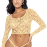 8918 Two Piece Set Color Light Yellow Size L/XL - Image 4