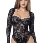 8957 Bodysuit Color Black Size S/M - Image 6