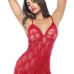 Alternative view of 8972 Romper-Babydoll Color Red Size S/M