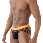 2305 Mesh Jockstrap Color Orange Size M - Image 3