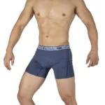 PBUT4380 Bamboo Mid Waist Boxer Briefs Color Citadel Blue Size S - Image 3