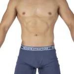 PBUT4380 Bamboo Mid Waist Boxer Briefs Color Citadel Blue Size S