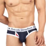 SCUS4529 Classic Mid Waist Mini Brief Color Navy Size L