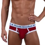 SCUS4529 Classic Mid Waist Mini Briefs Color Red Size XL - Image 3