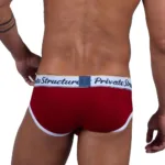 SCUS4529 Classic Mid Waist Mini Briefs Color Red Size XL - Image 4
