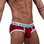 SCUS4529 Classic Mid Waist Mini Briefs Color Red Size XL - Image 5