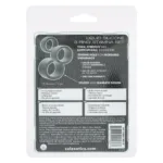 Alpha Liquid Silicone 3 Ring Stamina Set Black