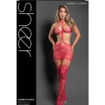 Unmatched Bralette and Harnessed Stocking Skirt - Os - Hot Pink