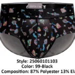 25060101103 Hongos Briefs Color 99-Black Size M - Image 10